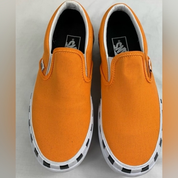 Vans Classic Stacked Orange Low Top Slip-On Sneakers Size M8.5 W10 MSRP $139 - Picture 4 of 11